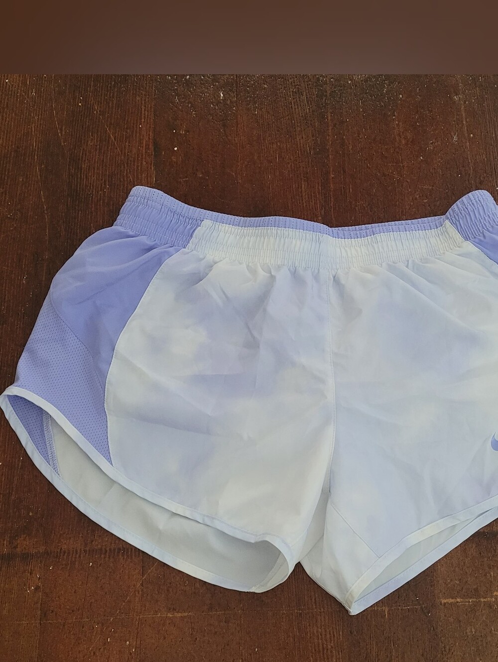 Nike Women’s White and Lavender Athletic Shorts